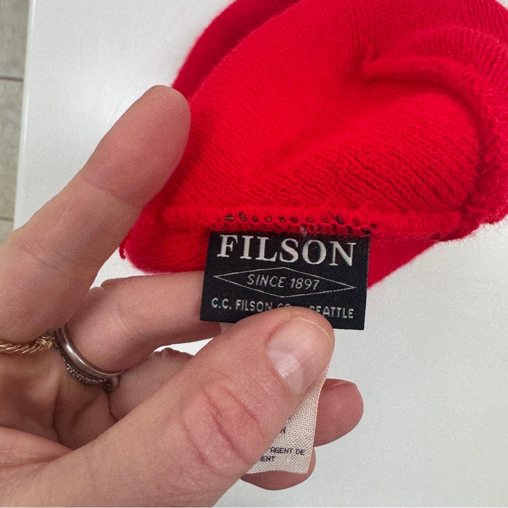 Filson Vibrant Red Knit Hat - Picture 3 of 5